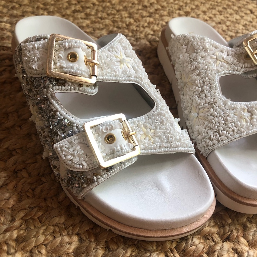 New: House of Harlow Double Strap Embellished Sandal. Size 8 - Picture 6 of 11